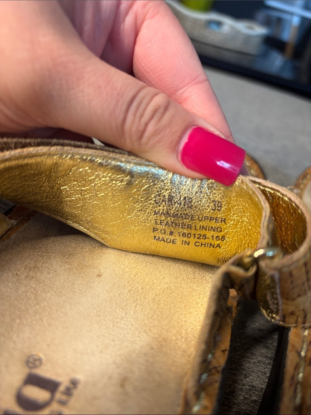 Alegria Carina Sandals in a Cork Fiesta - Picture 5 of 6